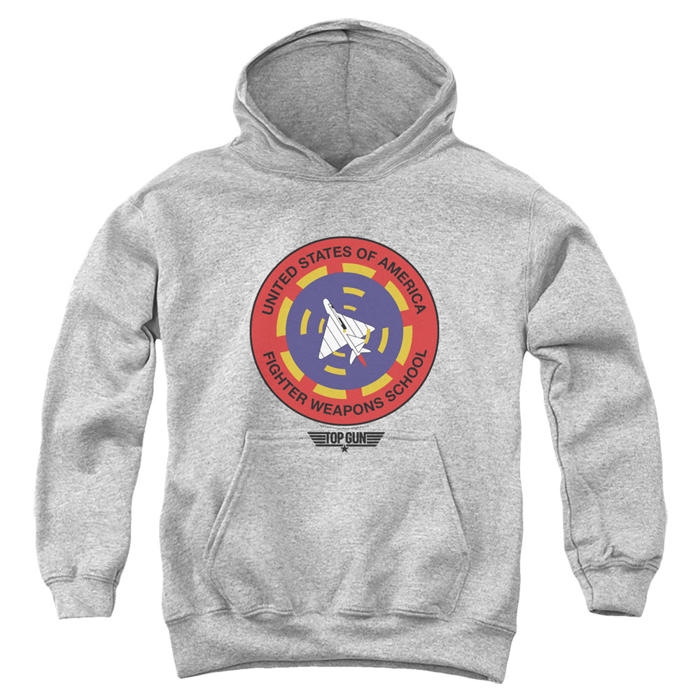 TOP GUN/FIGHTER WEAPONS SCHOOL - YOUTH PULLOVER HOODIE - ATHLETIC HEATHER
