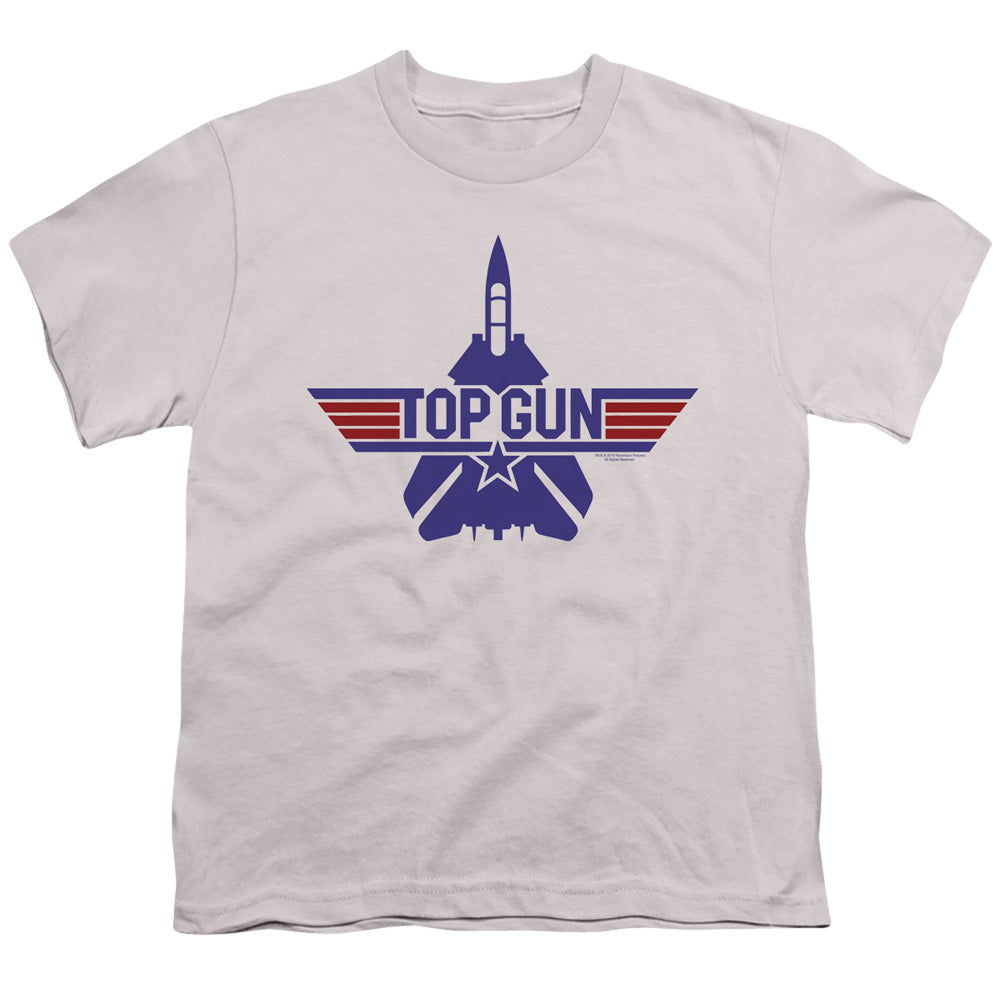 TOP GUN/STRIPES - S/S YOUTH 18/1 - SILVER