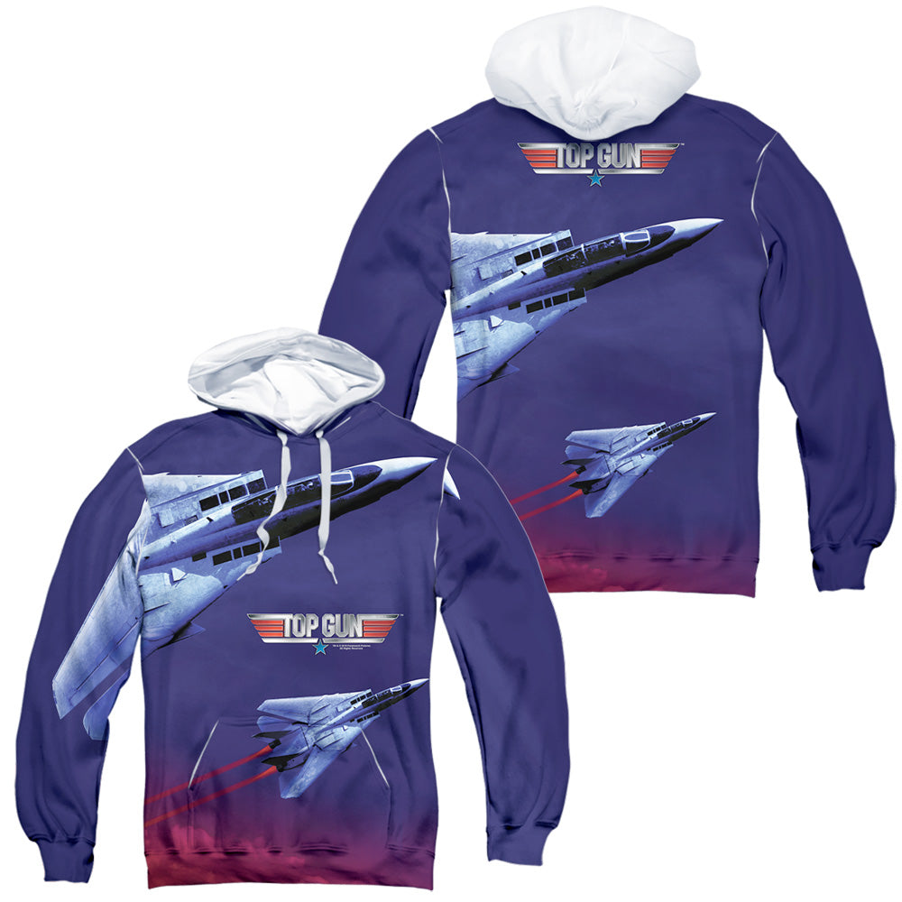 TOP GUN/JETS IN MOTION (FRONT/BACK PRINT) - ADULT POLY PULLOVER HOODIE - MULTI