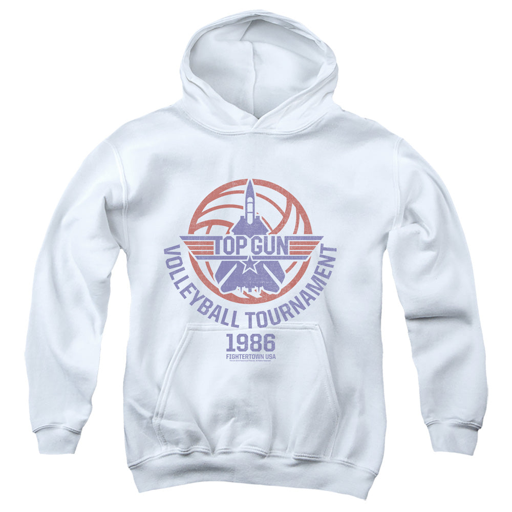 TOP GUN/VOLLEYBALL TOURNAMENT - YOUTH PULLOVER HOODIE - WHITE