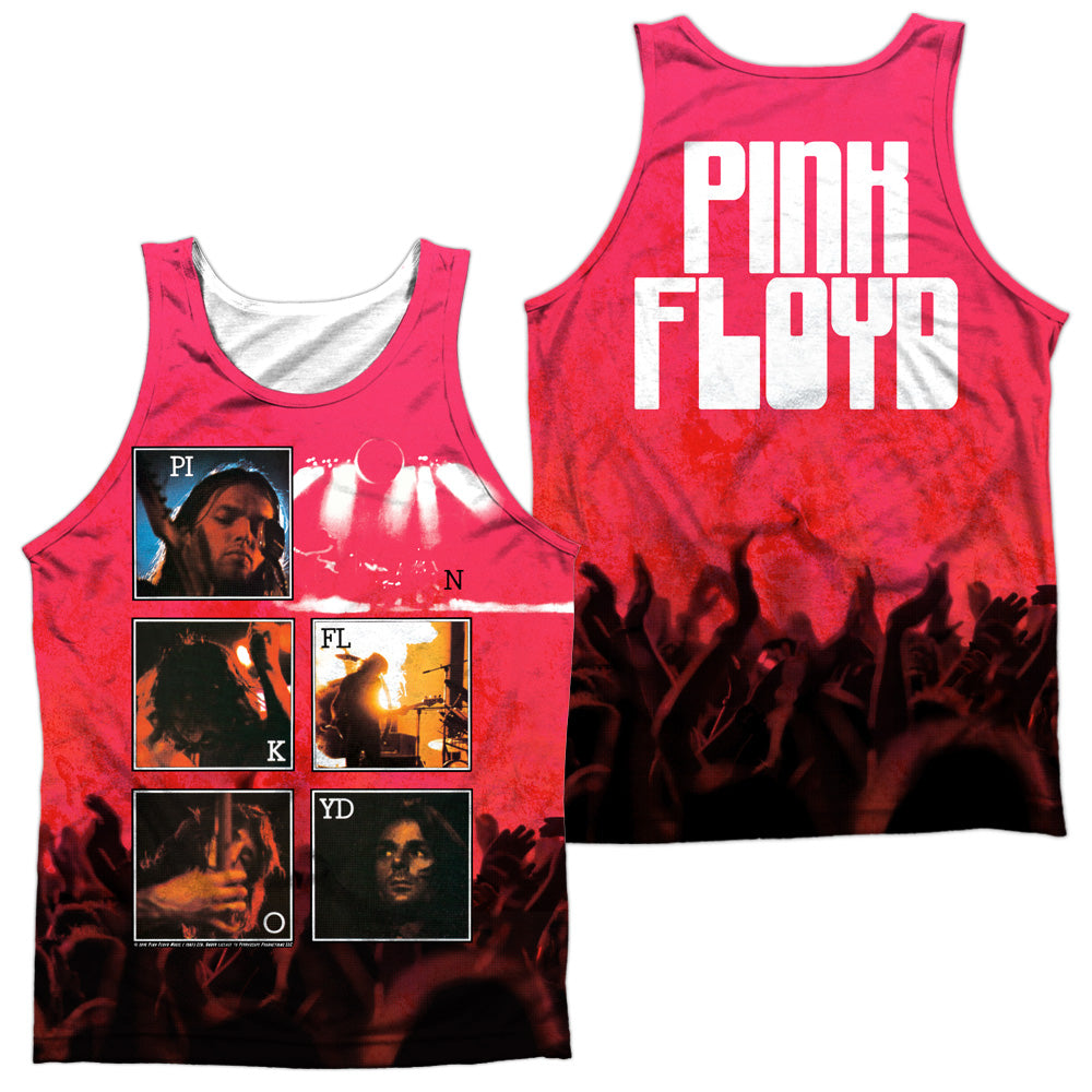 PINK FLOYD/LIVE (FRONT/BACK PRINT) - ADULT POLY TANK TOP - MULTI