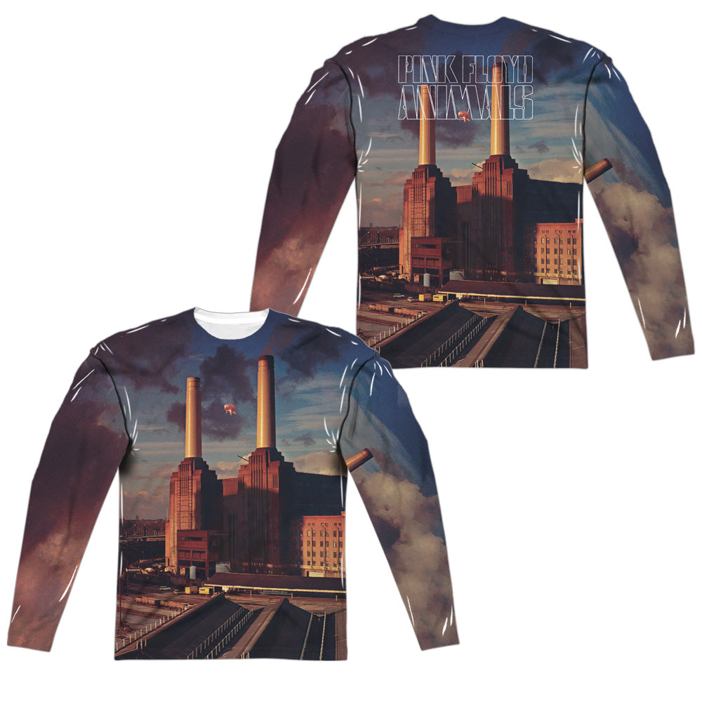 PINK FLOYD/ANIMALS (FRONT/BACK PRINT) - L/S ADULT POLY CREW  - MULTI