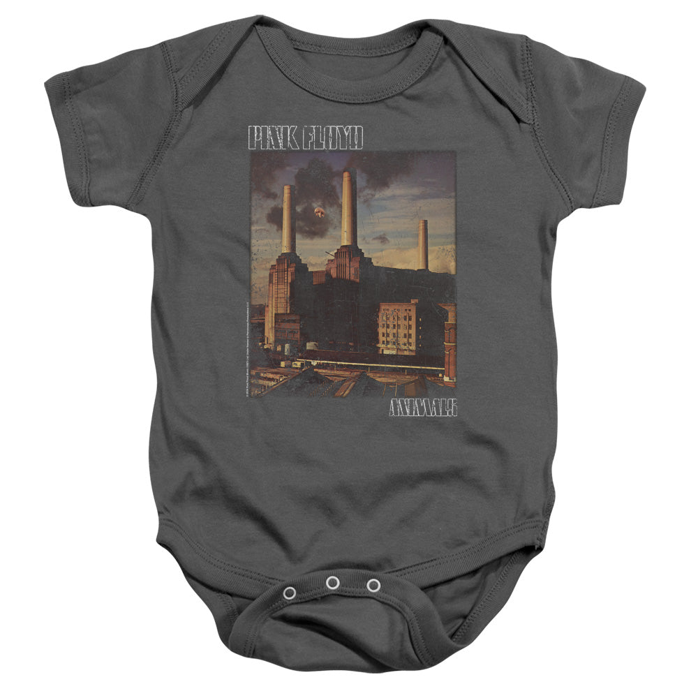 PINK FLOYD/FADED ANIMALS - INFANT SNAPSUIT - CHARCOAL