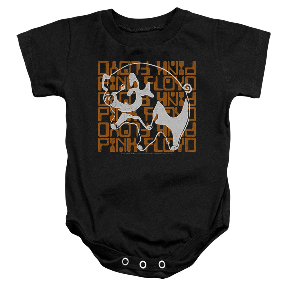 PINK FLOYD/PIG - INFANT SNAPSUIT - BLACK