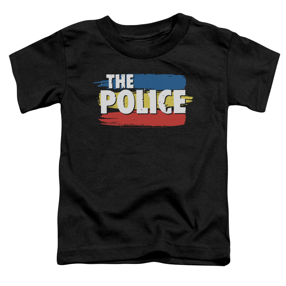 THE POLICE/THREE STRIPES LOGO - S/S TODDLER TEE - BLACK