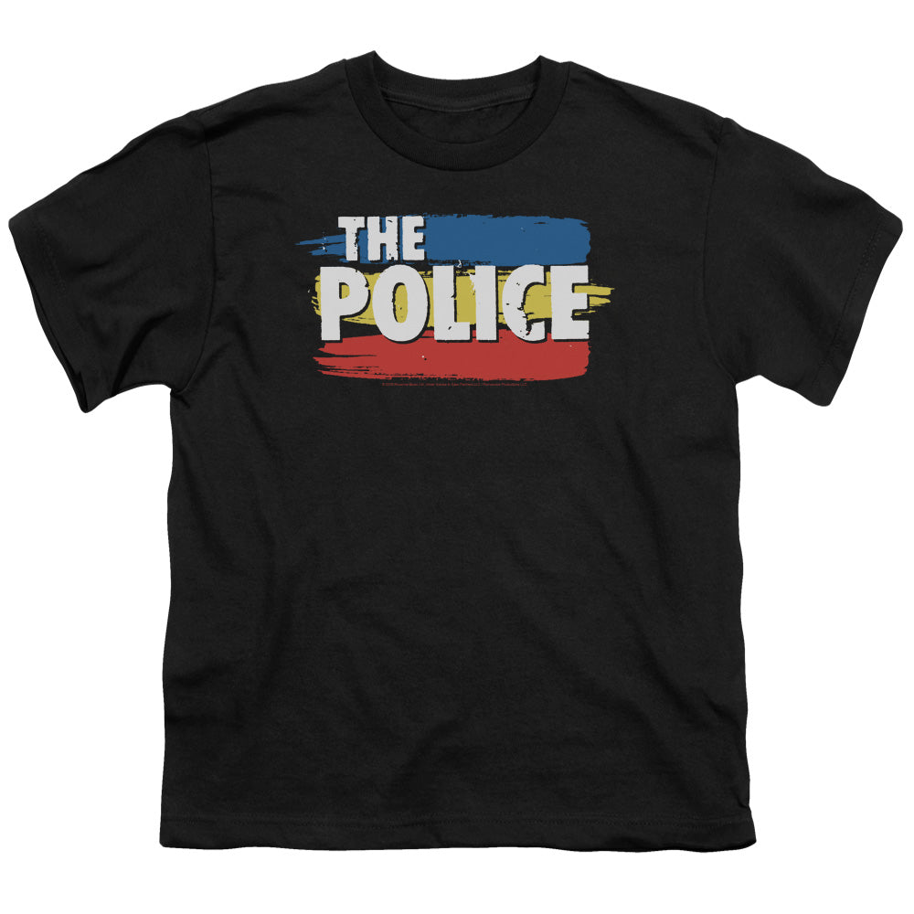 THE POLICE/THREE STRIPES LOGO - S/S YOUTH 18/1 - BLACK