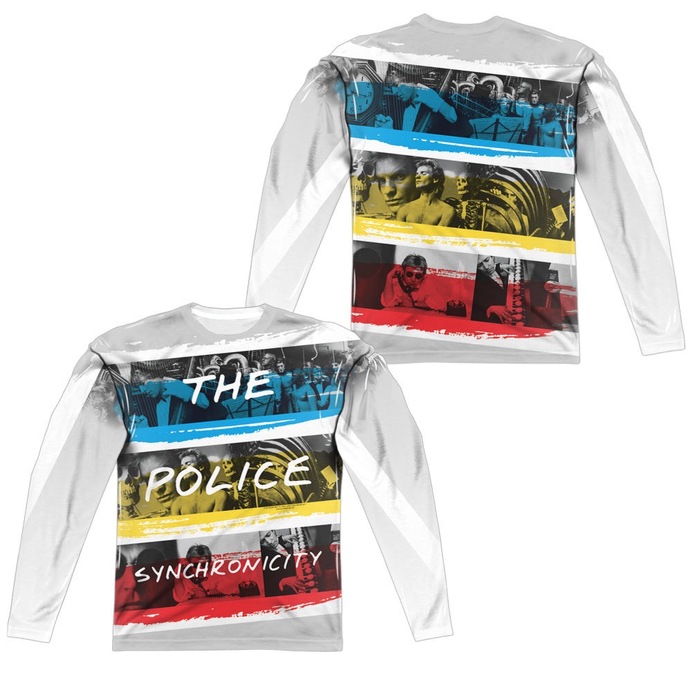 THE POLICE/SYNCHRONICITY (FRONT/BACK PRINT) - L/S ADULT POLY CREW  - MULTI