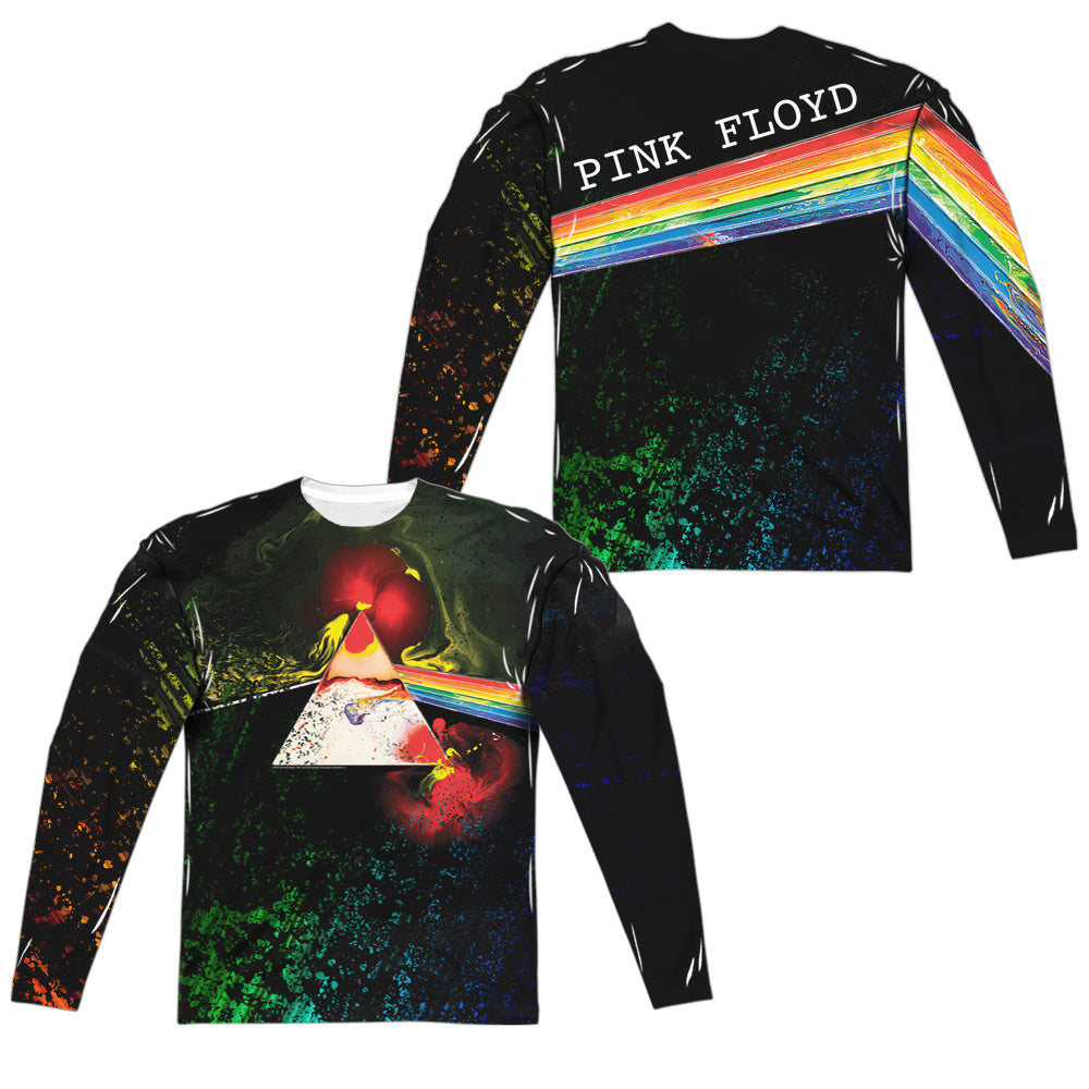 PINK FLOYD/DARK SIDE OF THE MOON (FRONT/BACK PRINT) - L/S ADULT POLY CREW  - MULTI