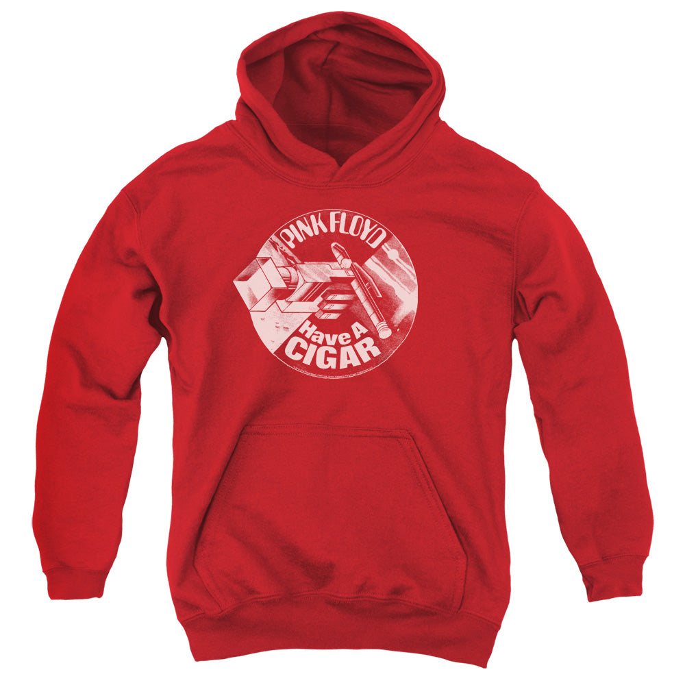 PINK FLOYD/JUST A CIGAR - YOUTH PULLOVER HOODIE - RED