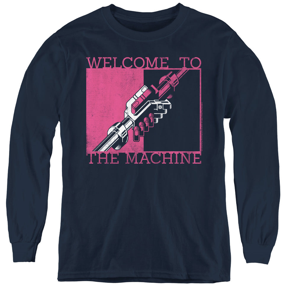 PINK FLOYD/WELCOME TO THE MACHINE - YOUTH LONG SLEEVE TEE - NAVY