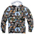 PINK FLOYD/PHOTOGRAPHS (FRONT/BACK PRINT) - ADULT POLY PULLOVER HOODIE - MULTI