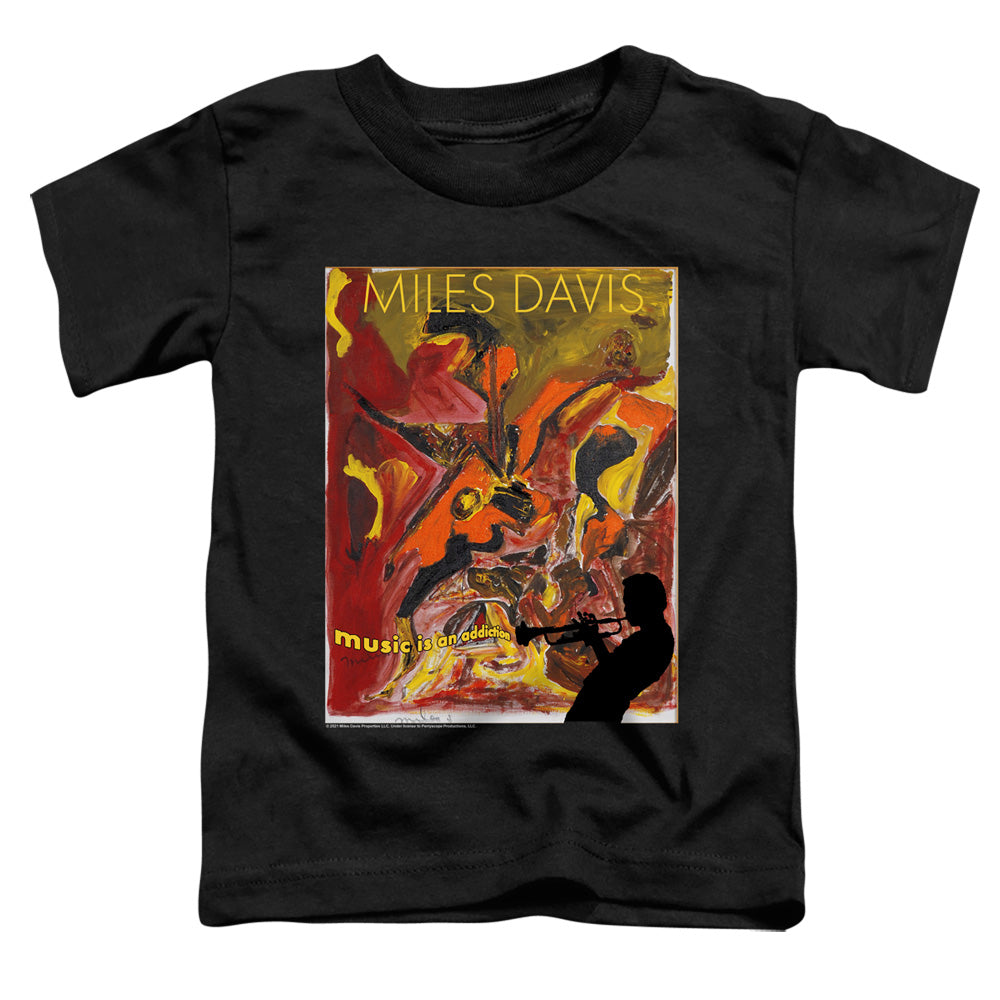 MILES DAVIS/MUSIC IS AN ADDICTION - S/S TODDLER TEE - BLACK
