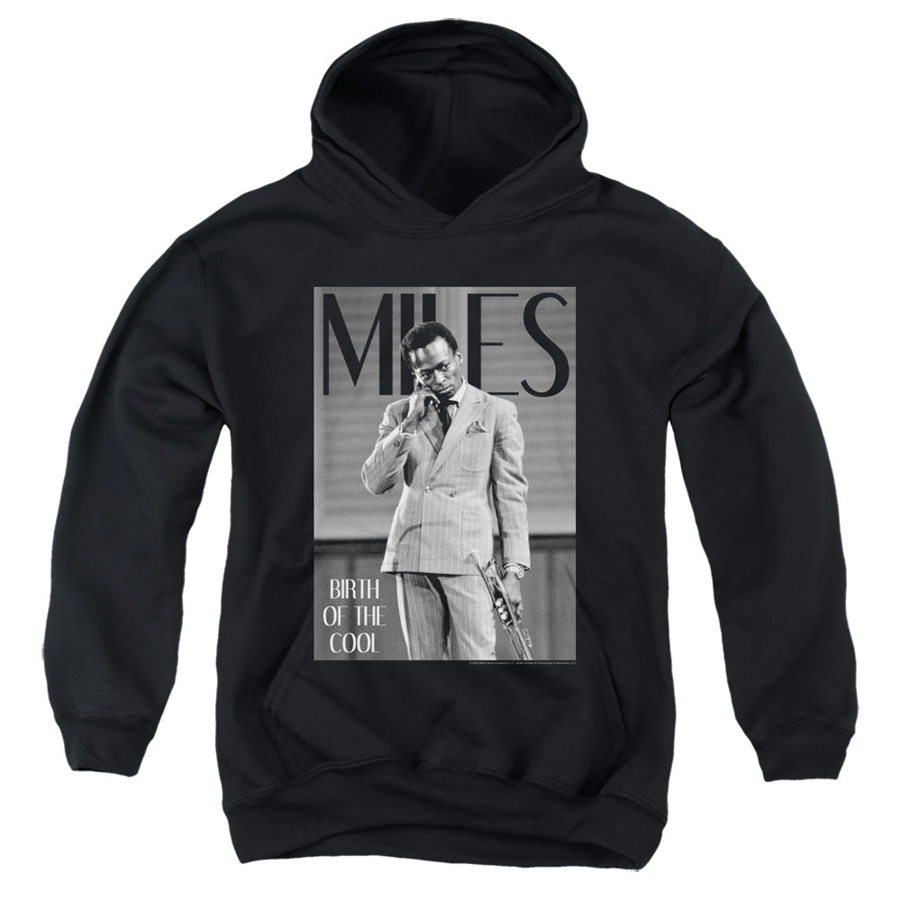 MILES DAVIS/SIMPLY COOL - YOUTH PULLOVER HOODIE - BLACK
