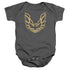 PONTIAC/ICONIC FIREBIRD - INFANT SNAPSUIT - CHARCOAL