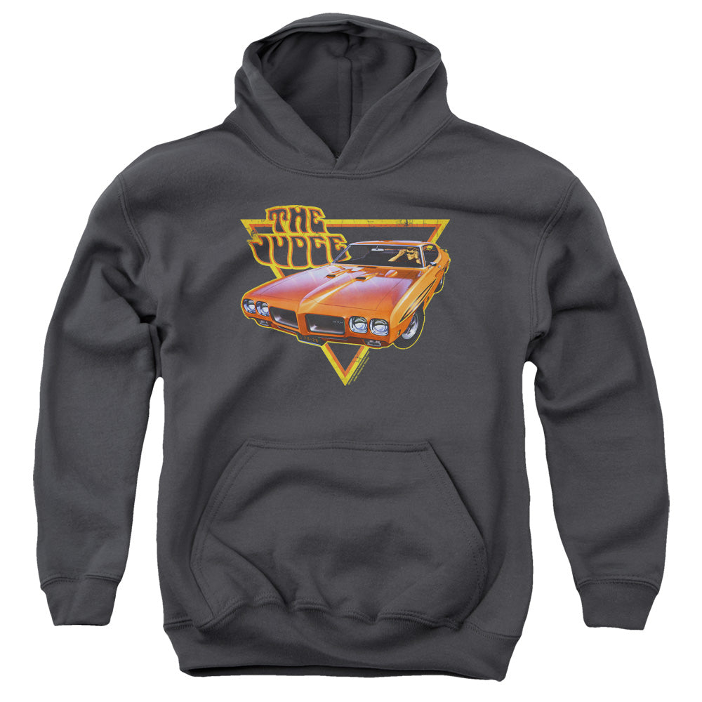 PONTIAC/JUDGED - YOUTH PULLOVER HOODIE - CHARCOAL