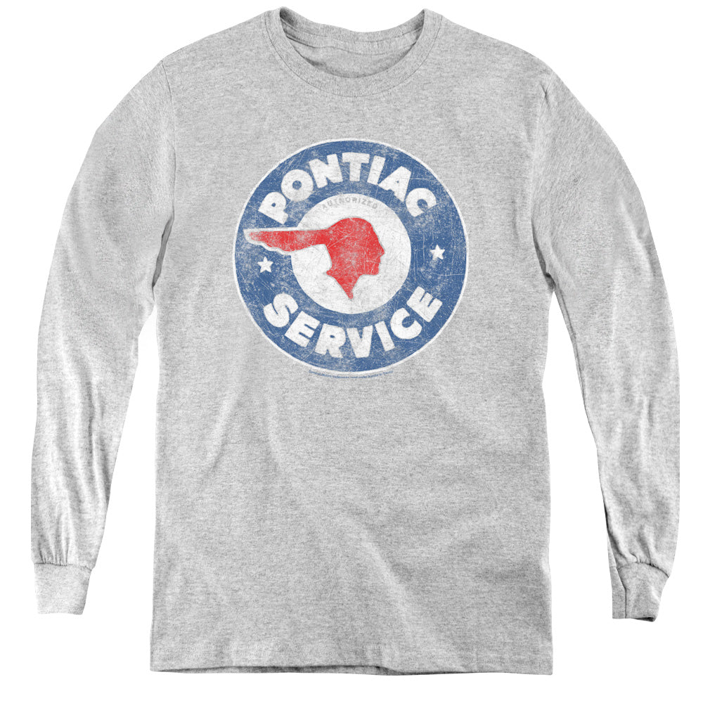 PONTIAC/VINTAGE PONTIAC SERVICE - YOUTH LONG SLEEVE TEE - ATHLETIC HEATHER