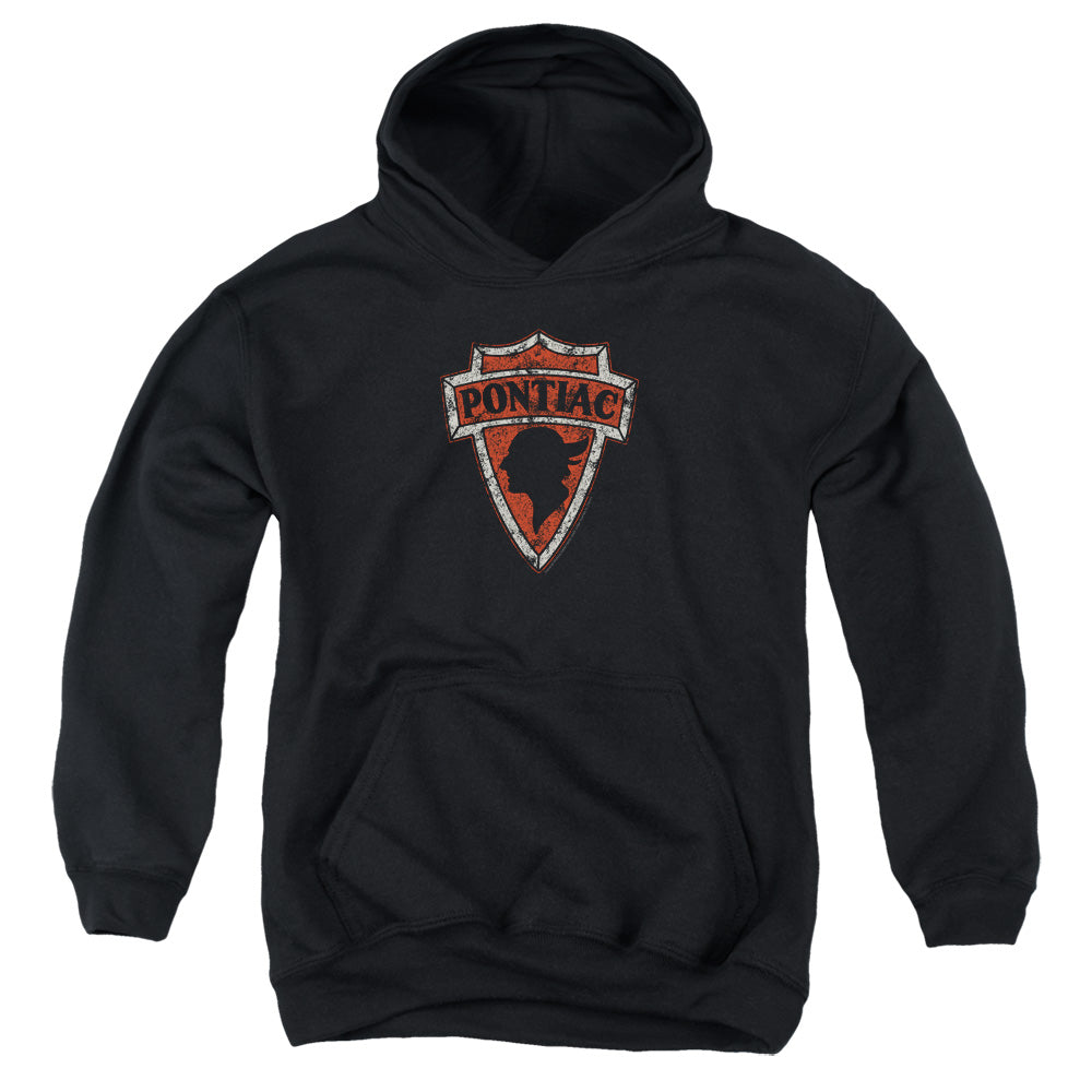 PONTIAC/EARLY PONTIAC ARROWHEAD - YOUTH PULLOVER HOODIE - BLACK