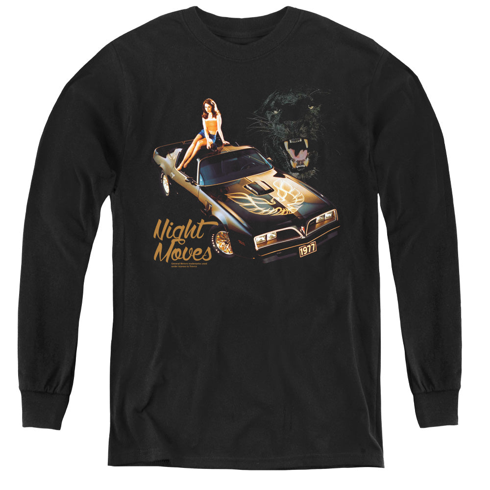 PONTIAC/NIGHT MOVES - YOUTH LONG SLEEVE TEE - BLACK