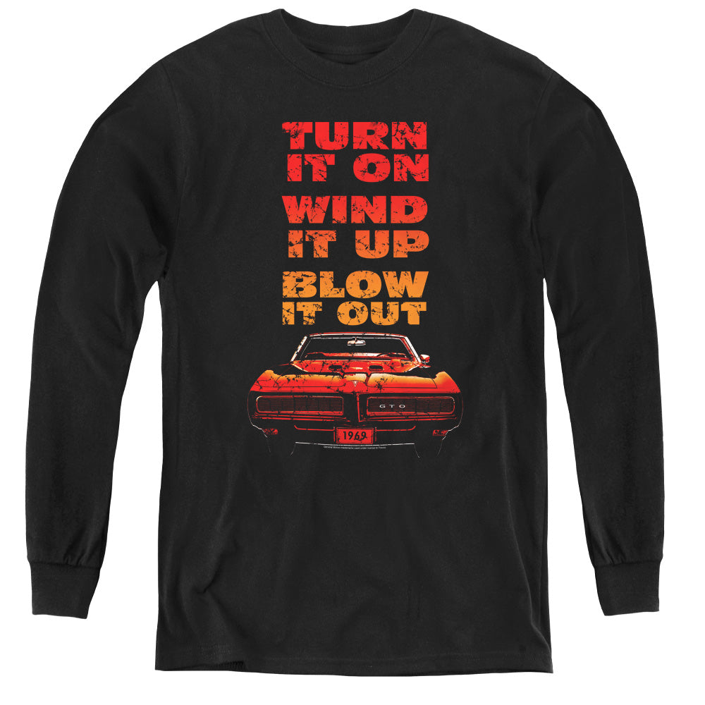 PONTIAC/BLOW IT OUT GTO - YOUTH LONG SLEEVE TEE - BLACK