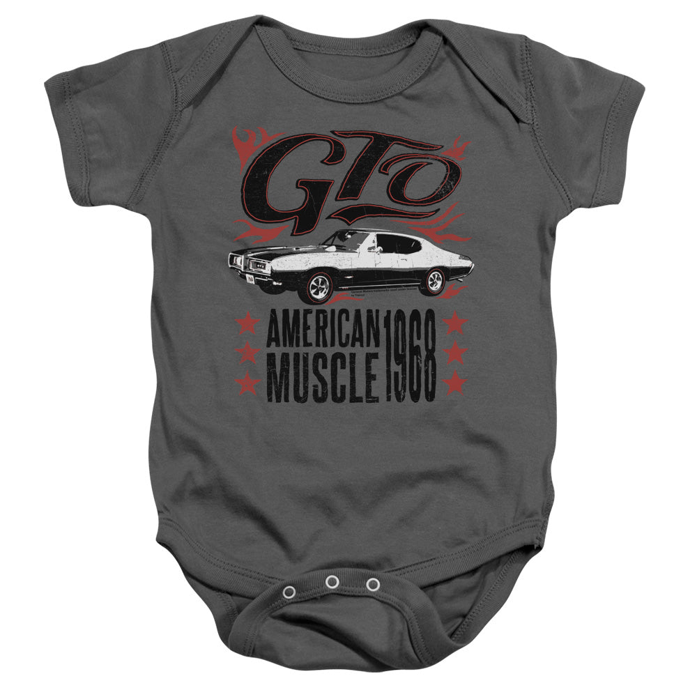 PONTIAC/GTO FLAMES - INFANT SNAPSUIT - CHARCOAL