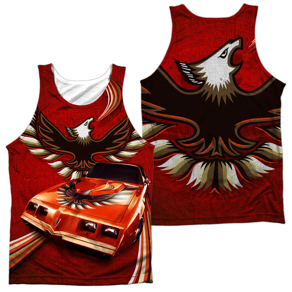 PONTIAC/FIREBIRD FLAMES (FRONT/BACK PRINT) - ADULT POLY TANK TOP - MULTI
