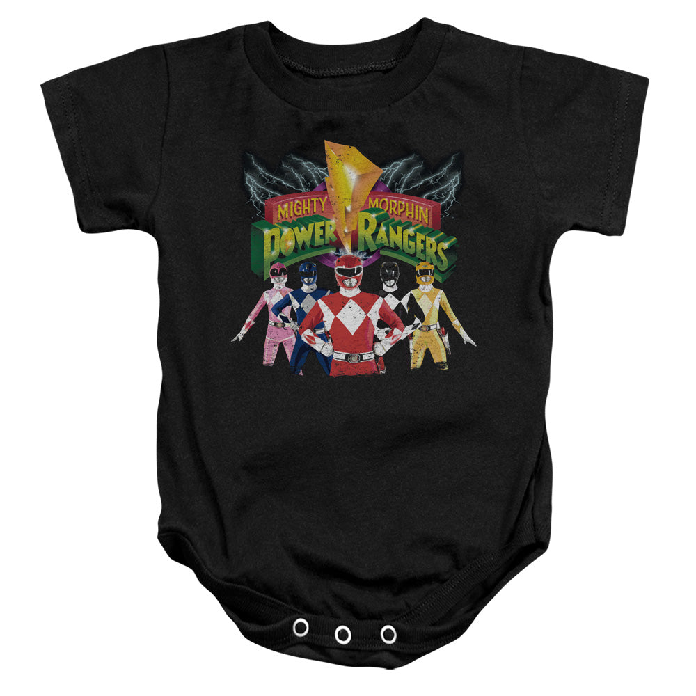 POWER RANGERS/RANGERS UNITE - INFANT SNAPSUIT - BLACK