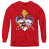 POWER RANGERS/RETRO RANGERS - YOUTH LONG SLEEVE TEE - RED