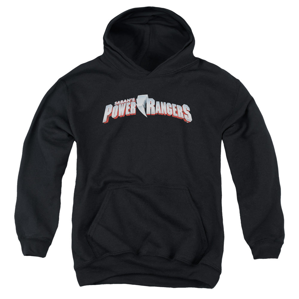 POWER RANGERS/NEW LOGO - YOUTH PULLOVER HOODIE - BLACK