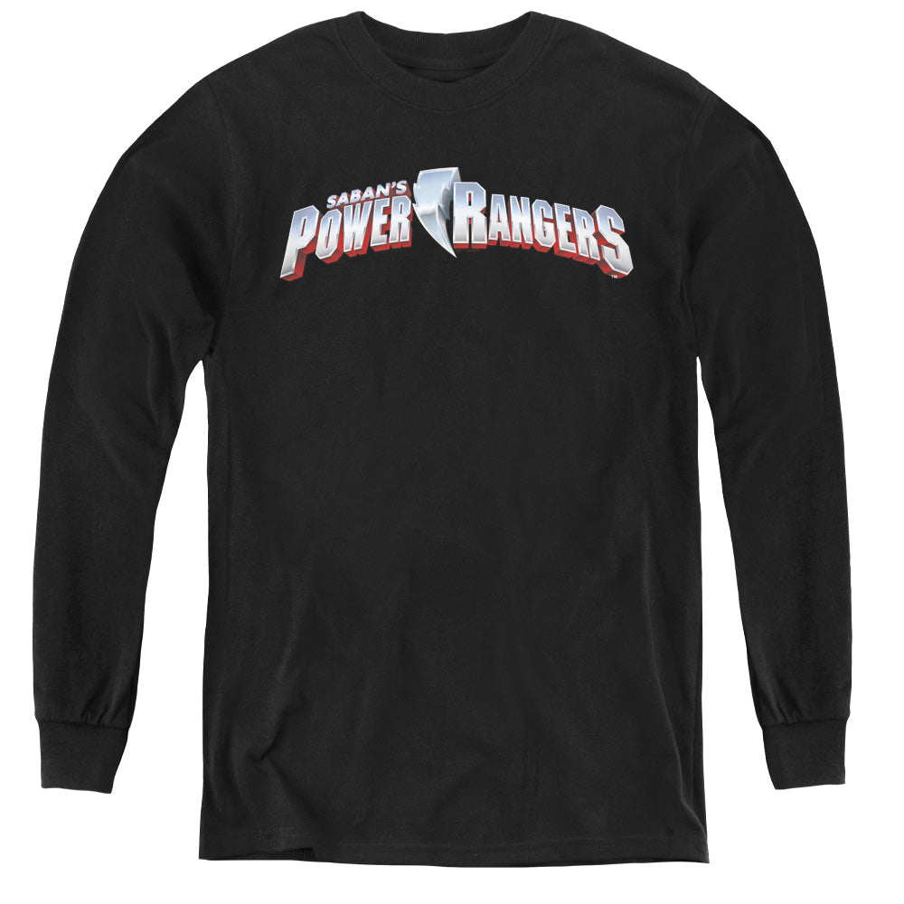 POWER RANGERS/NEW LOGO - YOUTH LONG SLEEVE TEE - BLACK