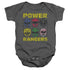 POWER RANGERS/RANGER HEADS - INFANT SNAPSUIT - CHARCOAL