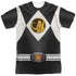 POWER RANGERS/BLACK RANGER UNIFORM (FRONT/BACK PRINT) - S/S ADULT POLY CREW - MULTI