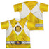 POWER RANGERS/YELLOW RANGER EMBLEM (FRONT/BACK PRINT) - S/S YOUTH POLY CREW - MULTI