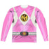 POWER RANGERS/PINK RANGER EMBLEM (FRONT/BACK PRINT) - L/S ADULT POLY CREW  - MULTI