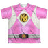 POWER RANGERS/PINK RANGER EMBLEM (FRONT/BACK PRINT) - S/S YOUTH POLY CREW - MULTI