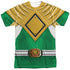 POWER RANGERS/GREEN RANGER (FRONT/BACK PRINT) - S/S ADULT POLY CREW - MULTI