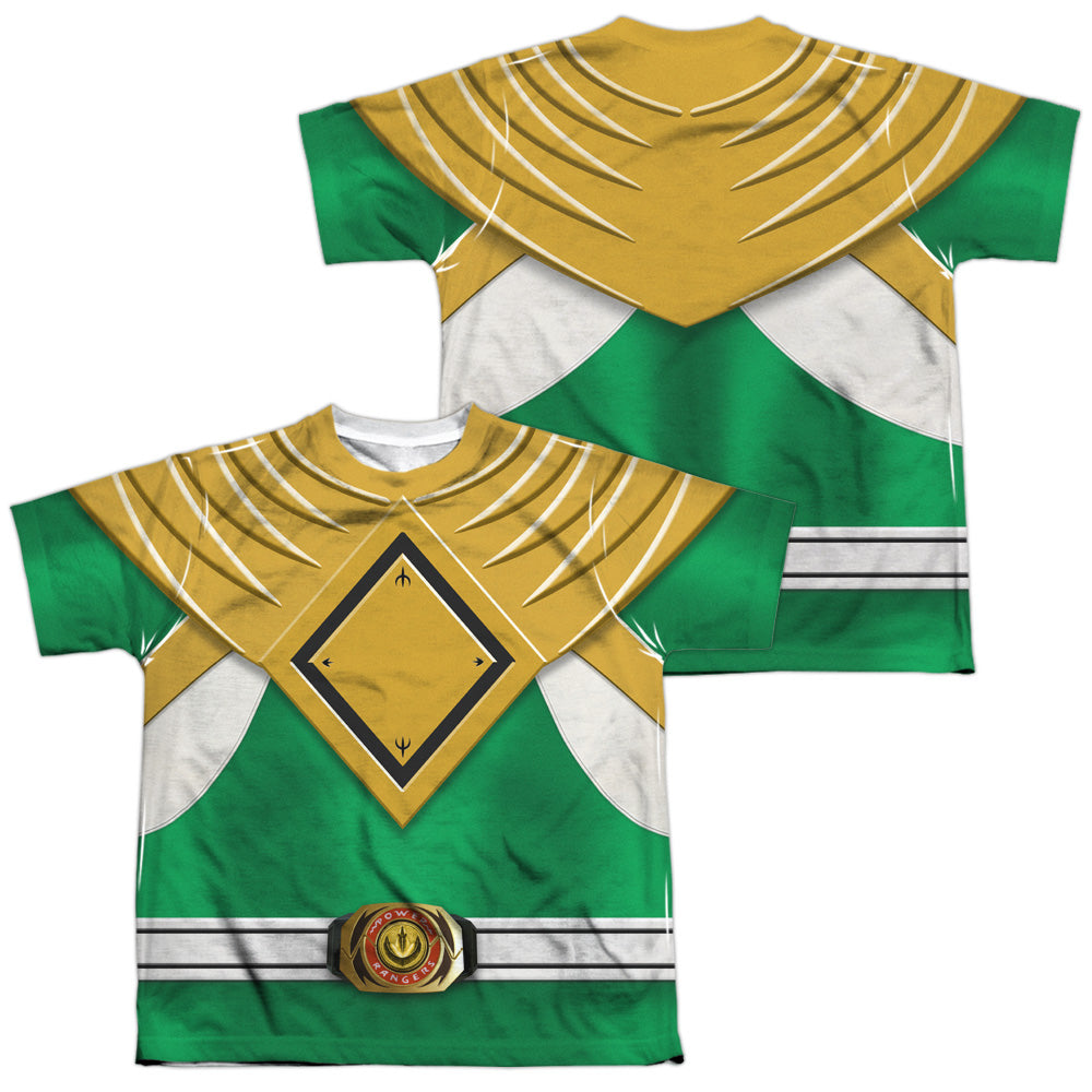 POWER RANGERS/GREEN RANGER (FRONT/BACK PRINT) - S/S YOUTH POLY CREW - MULTI