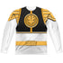 POWER RANGERS/WHITE RANGER(FRONT/BACK PRINT) - L/S ADULT POLY CREW  - MULTI