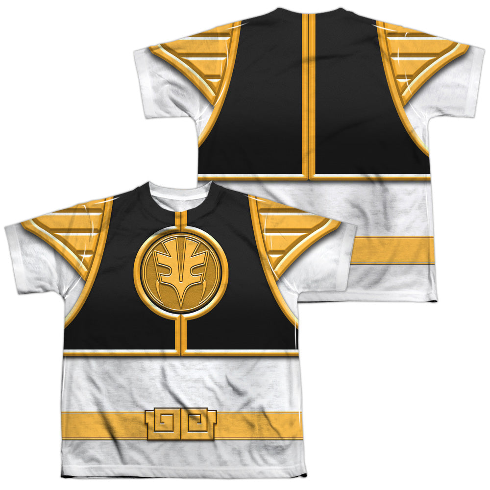 POWER RANGERS/WHITE RANGER(FRONT/BACK PRINT) - S/S YOUTH POLY CREW - MULTI