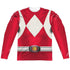 POWER RANGERS/RED RANGER (FRONT/BACK PRINT) - L/S ADULT POLY CREW  - MULTI