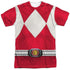 POWER RANGERS/RED RANGER (FRONT/BACK PRINT) - S/S ADULT POLY CREW - MULTI