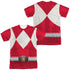 POWER RANGERS/RED RANGER (FRONT/BACK PRINT) - S/S ADULT POLY CREW - MULTI