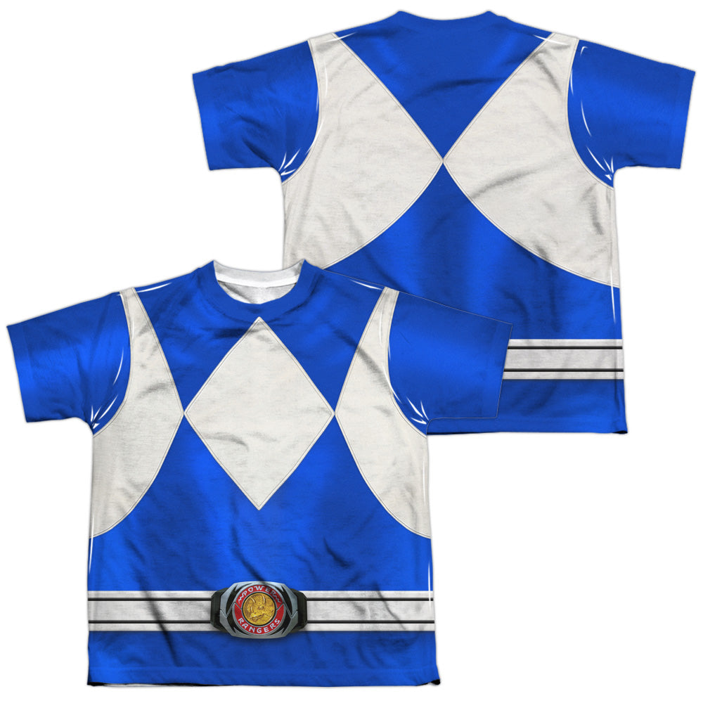 POWER RANGERS/BLUE RANGER (FRONT/BACK PRINT) - S/S YOUTH POLY CREW - MULTI