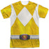 POWER RANGERS/YELLOW RANGER (FRONT/BACK PRINT) - S/S ADULT POLY CREW - MULTI