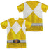 POWER RANGERS/YELLOW RANGER (FRONT/BACK PRINT) - S/S ADULT POLY CREW - MULTI