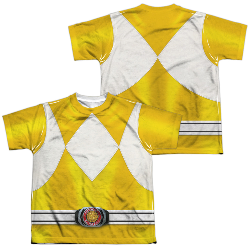 POWER RANGERS/YELLOW RANGER (FRONT/BACK PRINT) - S/S YOUTH POLY CREW - MULTI