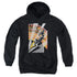 POWER RANGERS/BLACK RANGER DECO - YOUTH PULLOVER HOODIE - BLACK