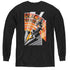 POWER RANGERS/BLACK RANGER DECO - YOUTH LONG SLEEVE TEE - BLACK