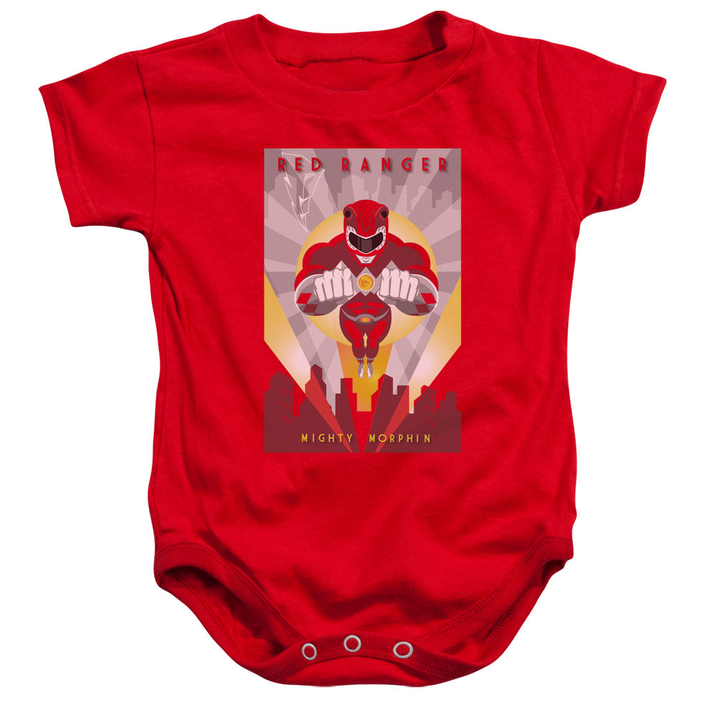 POWER RANGERS/RED DECO - INFANT SNAPSUIT - RED