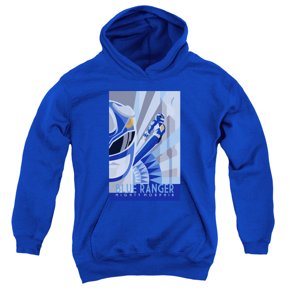 POWER RANGERS/BLUE RANGER DECO - YOUTH PULLOVER HOODIE - ROYAL BLUE
