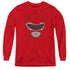 POWER RANGERS/RED RANGER MASK - YOUTH LONG SLEEVE TEE - RED